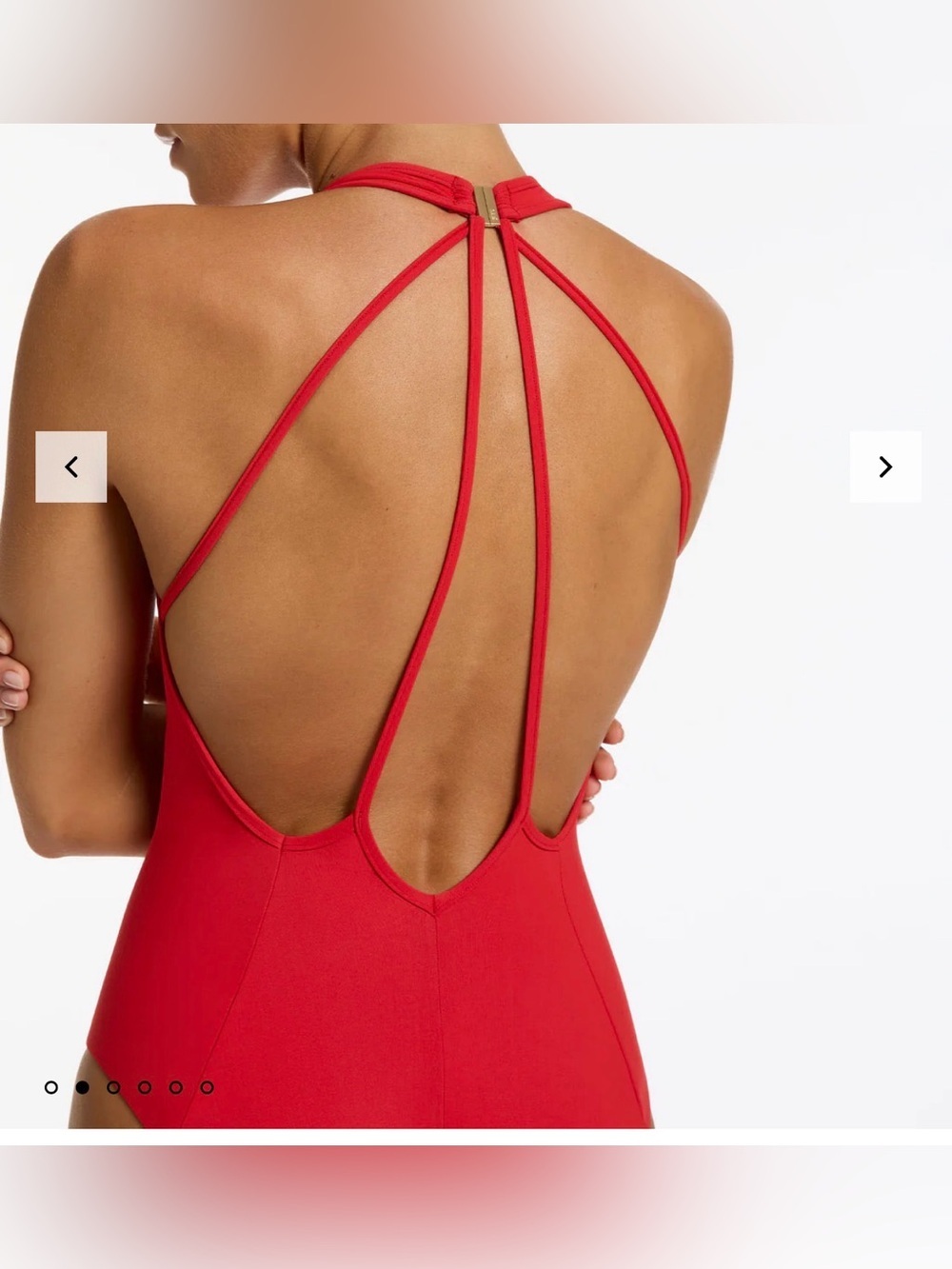 Jets by Jessika Allen red rosso one piece bathing suit 👙sz 10 - Picture 2 of 9